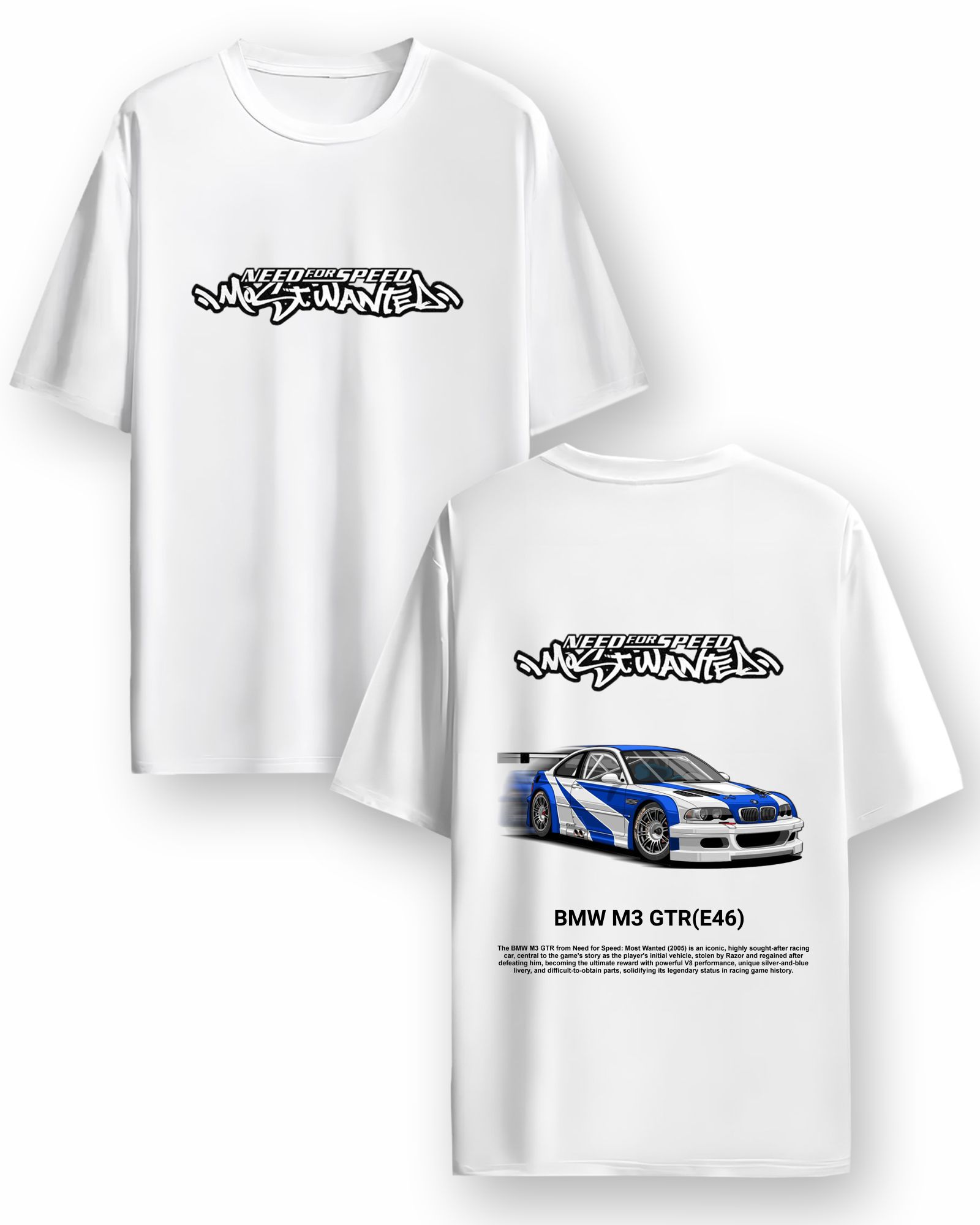 Buy NFS Most Wanted Oversized Tshirt(white)